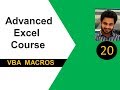 Advanced excel(vba) tutorial 20 : Loop Statements - For Loop, in 1 Dimension