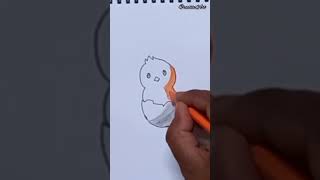 | Cute Little Baby Duck Drawing Easy | #shorts #duckdrawing