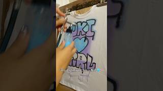 エアブラシ Tシャツの作成動画✨パープル同士の組み合わせ🩵💜 #reels