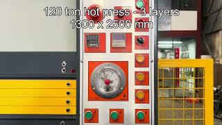 120 ton hydraulic hot press machine - 3 layers