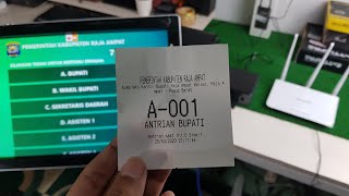 Mesin Antrian Full Touchscreen V.4 pesanan Kab. Raja Ampat Papua