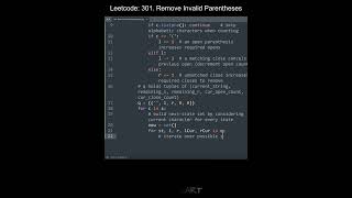Leetcode 301. Remove Invalid Parentheses in Python | Python Leetcode | Python Coding Tutorial | ASMR