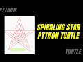 How to make Spiraling Star using Python Turtle | Tutorials Tuts