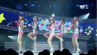 110428 Dal★shabet - Pink Rocket, LIVE @ M! Countdown