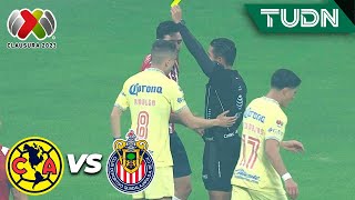 ¡ENTRA NERVIOSO! Pollo Briseño regala la amarilla | Chivas 0-0 América | CL2023 - Semis | TUDN