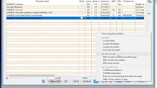 SDScribe SDS browse list
