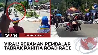 Detik-Detik Kecelakaan Road Race, Pembalap Tabrak Panitia | tvOne Minute