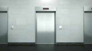 Elevator Close Zoom Out - 3D Doors Green Screen