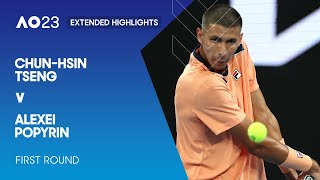 Chun-hsin Tseng v Alexei Popyrin Extended Highlights | Australian Open 2023 First Round