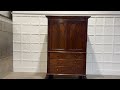 large english regency mahogany linen press