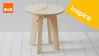 Create a plywood stool