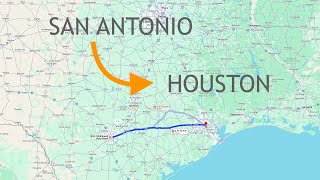 San Antonio to Houston Texas Drive - 4K - Driving Road Trip
