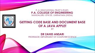 Java Applet Part-7 Getting Code Base and Document Base of an Applet