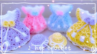 Crochet mini Dress  봄원피스 수세미뜨기 crochet dish scrubby #crochet #코바늘뜨기