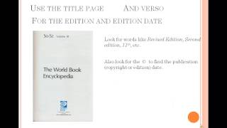 Print Encyclopedia Citations in MLA Format - Filling out a bibliography worksheet