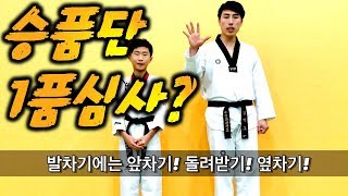 태권도 승품단(국기원) 심사/ 1품 심사 기본동작 \u0026 발차기 메뉴얼