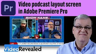 Video podcast layout screen in Premiere Pro