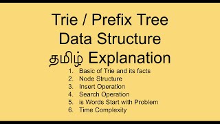 Trie Data Structure in Tamil | Prefix Tree in Tamil | Digital Tree in Tamil | தமிழ் | leetcode Trie