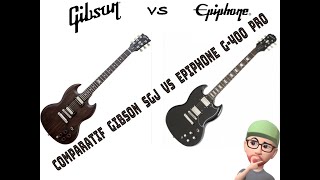 Comparatif Gibson SG vs Epiphone G-400 SG PRO