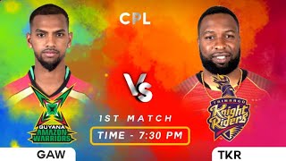 CPL 2021 | Match 1 - Guyana vs TKR | GUY vs TKR Dream 11 Team Prediction |
