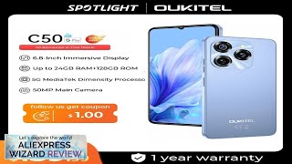 World Premiere  Oukitel C50 5G Smartphone 6.8“ HD+Water drop screen 5150mAh 24GB+128GB Review