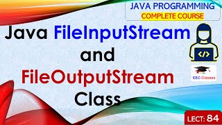 L84: FileInputStream and FileOutputStream Class | Java Tutorial | Java Programming Lectures in Hindi