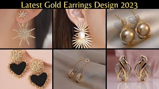 Latest Gold earrings design 2023||Jewellery  collection||Light weight earrings collection