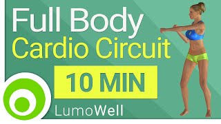 Full body cardio circuit: complete fat burning workout to lose weight (10 minutes)