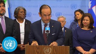 Panama \u0026 others on Venezuela - Joint Security Council Media Stakeout | United Nations