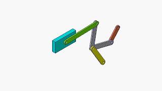 Crank rocker and rocker slider connecting mechanism 曲柄搖桿與搖桿滑塊串接機構