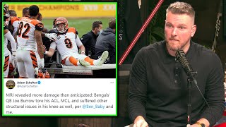 Pat McAfee Reacts To Joe Burrow's Season Ending Injury
