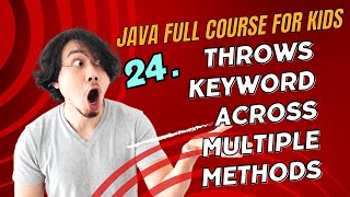 JAVA Coding Series 2024 - 24 throws keyword across multiple methods #coding #programming #code