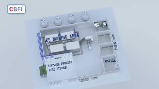 CBFI automated ice cube factory with a daily output of 20 tons