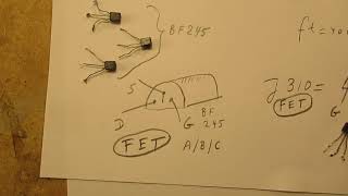 VLOG 3 usable transistors for VHF experiments: the BF199 NPN Si and the J310 FET and the BF245 FET