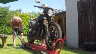 GS550 Rat Bike Restoration Project 52 #Exhaust Repairs LAST MECHANICS!