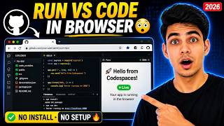 How to Use GitHub Codespaces (2026) | VS Code in Browser + Push Code to GitHub