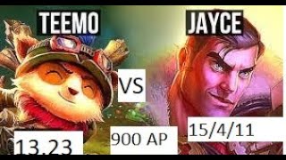 Teemo Top - 900 AP - 850k Mastery - Full Game