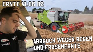 Ernte Vlog 2023 | Erbsenernte, Abbruch wegen Regen und Bodenbearbeitung | Teil 2