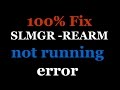 100 % fix SLMGR -REARM is not running / executing error issue. 100 % fix SLMGR -REARM is not running / executing error issue.