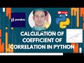 Calculation of Coefficient of correlation in python