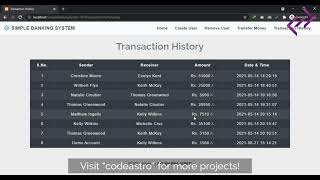 Simple Banking System in PHP MySQL with Source Code - CodeAstro