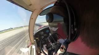 Piper Cherokee 160 Landing at Griffiss (KRME), Rome, NY