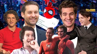 Tom Holland, Andrew Garfield, & Tobey Maguire Dodging Spiderman No Way Home Rumors