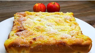 Apple Cake with Custard Cream - Super Creamy Apple Cake