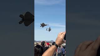 Rare F-22 Raptor and P-38 Lightning flyby at the Yuma Air Show | Marine Corps #militaryaviation