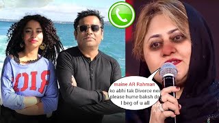 AR Rahman's wife Saira Banu gave shocking statement got emotional in an Audio Call with AR Rahman😭