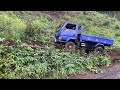 トラックは林道の先の現場に行けるのか？　キャンター4wd　オフロード mitsubishi canter fg337bd 4x4 off road