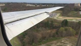 4-K Delta MD-88 descent and landing at Pittsburgh Intl. Airport