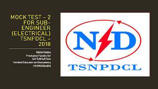 Mock Test - 2 | TSNPDCL Sub-Engineer | Nikhil Nakka