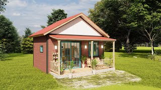 Cozy and Charming Small House Design 6x4 Meters (250 SQFT) With Floor Plan